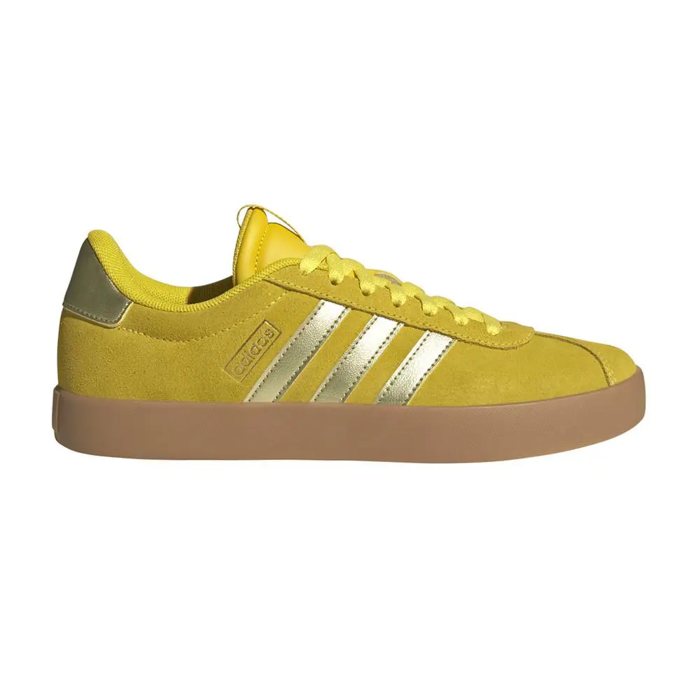 Adidas Vl Court 3.0 Lace Up Womens Yellow Sneakers Casual Shoes JP5328 - Yellow