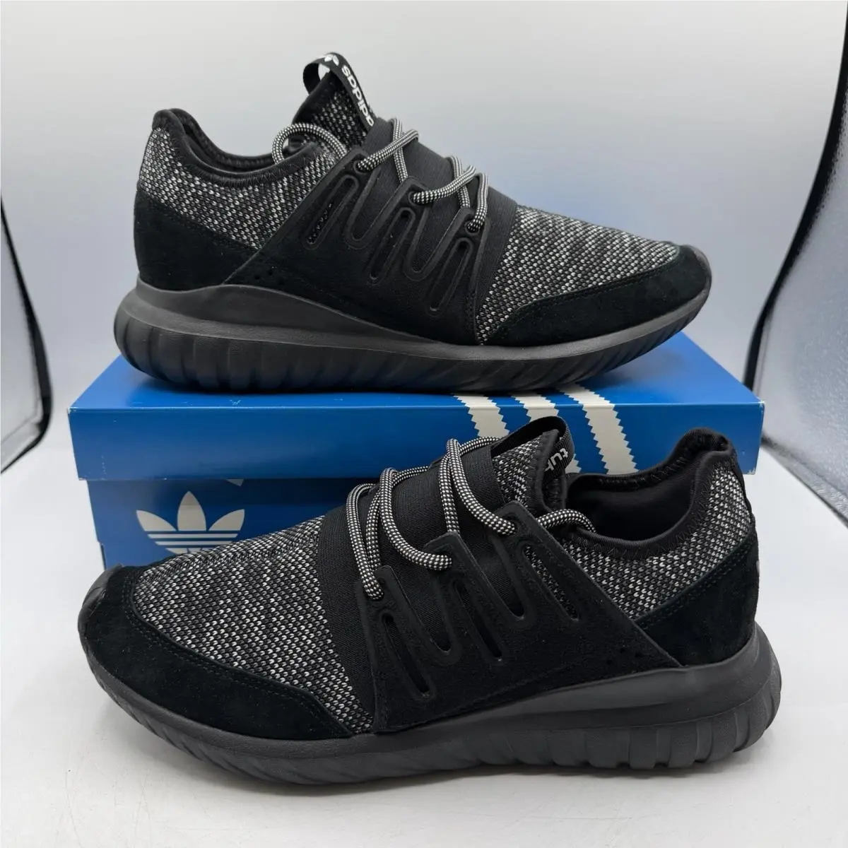 Tubular Radial Shoes Mens Sz 9 Black Running Athletic Sneakers BB2394 by Adidas