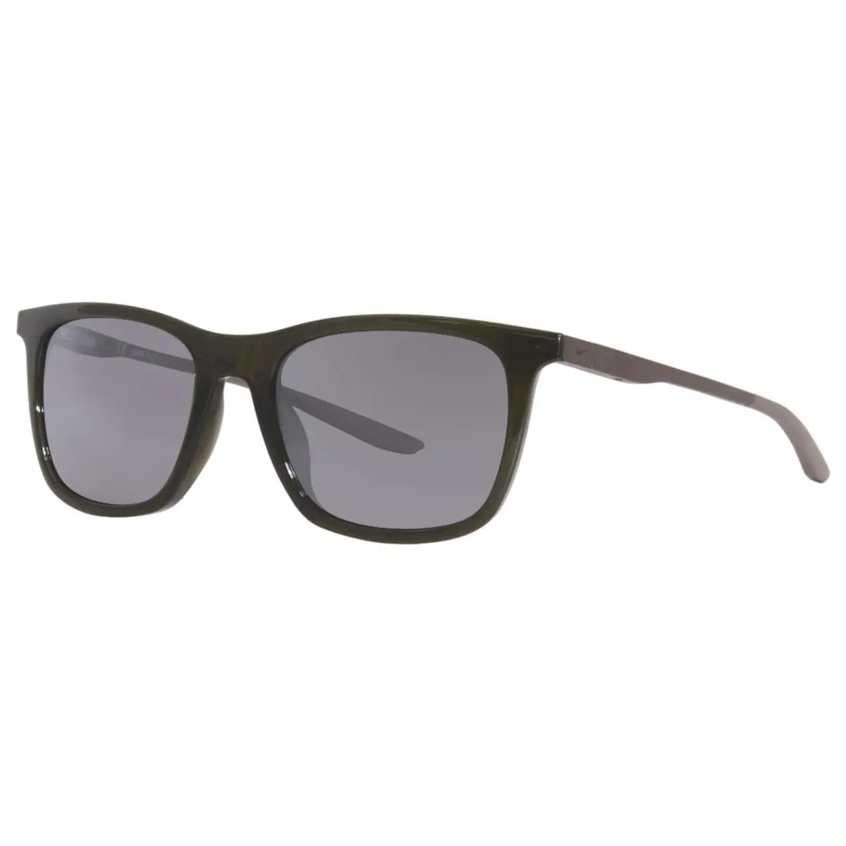 Nike Neo-sq DV2375 382 Sunglasses Sequoia/silver Flash Lenses Square Shape 54mm