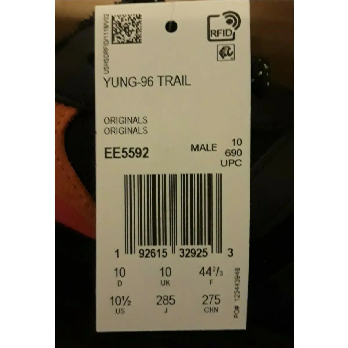 Adidas shoes - YUNG-96 TRAIL - TRAIL - EE5592 - Core Black/Trace Grey Met./Flash Orange (UPC: 192615329208) 6