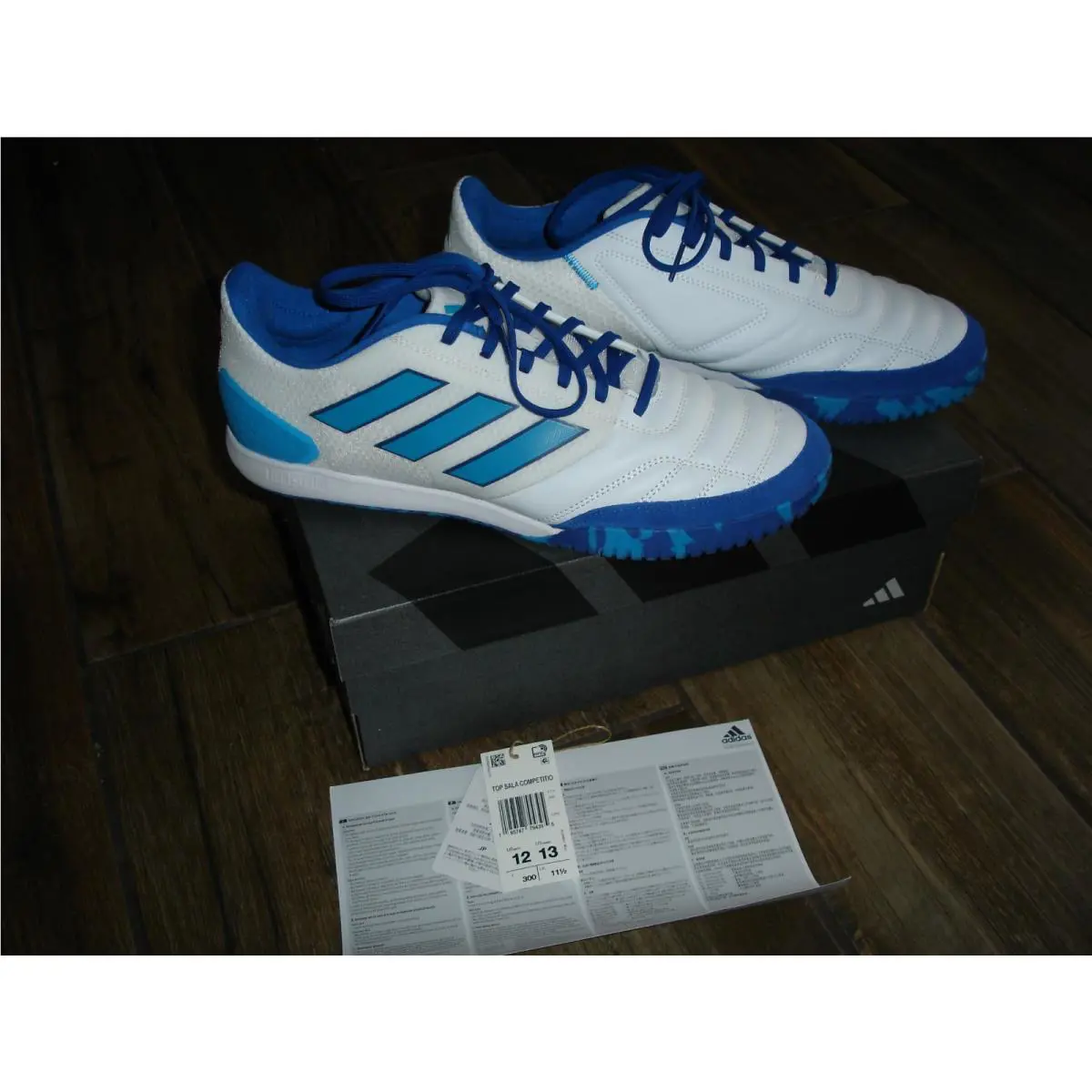 Adidas Top Sala Competition FZ6124 Men`s 11 Soccer Athletic Shoes Aqua Blue