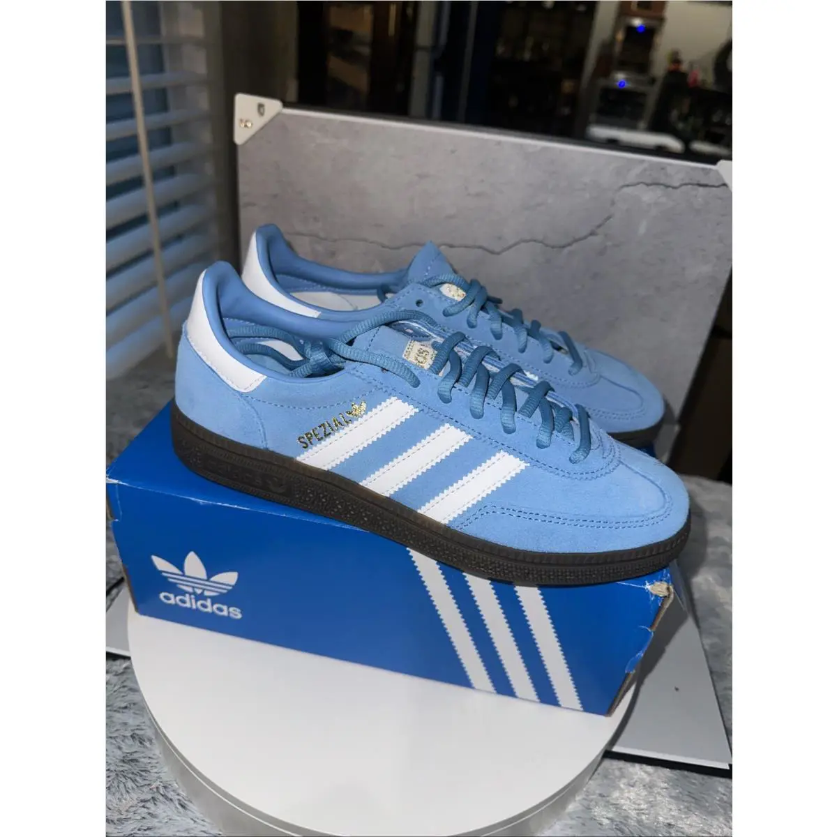 Adidas shoes - Adidas Handball Spezial - Handball Spezial - Light Blue/FTWR White/Gum (UPC: 197614949082) 8