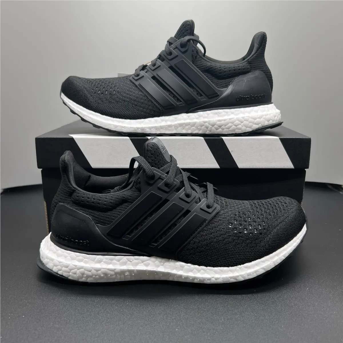 Adidas Ultraboost 1.0 Women`s Size 8 Running Shoes Black White Athletic Sneakers