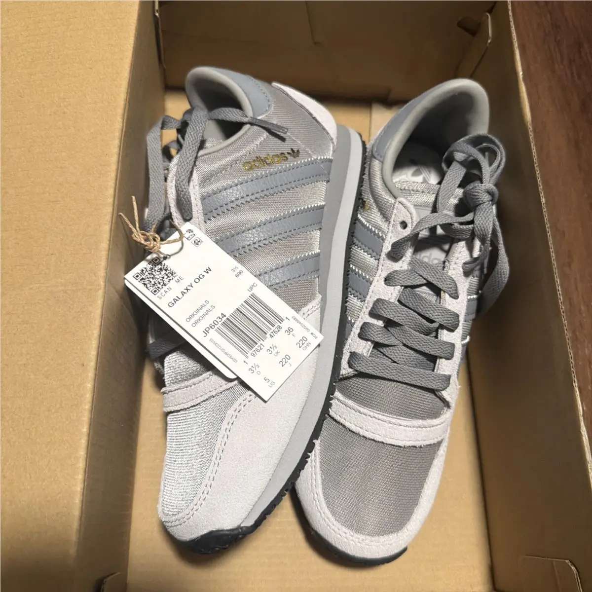 Women’s 5 Adidas Galaxy OG JP6034 Grey/light Grey Originals Sneakers Sz 5