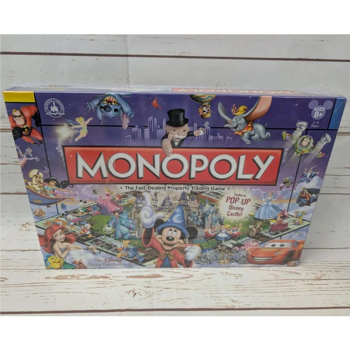 Monopoly Disney Theme Park Edition Iii w/ Pop-up Disney Castle Nis