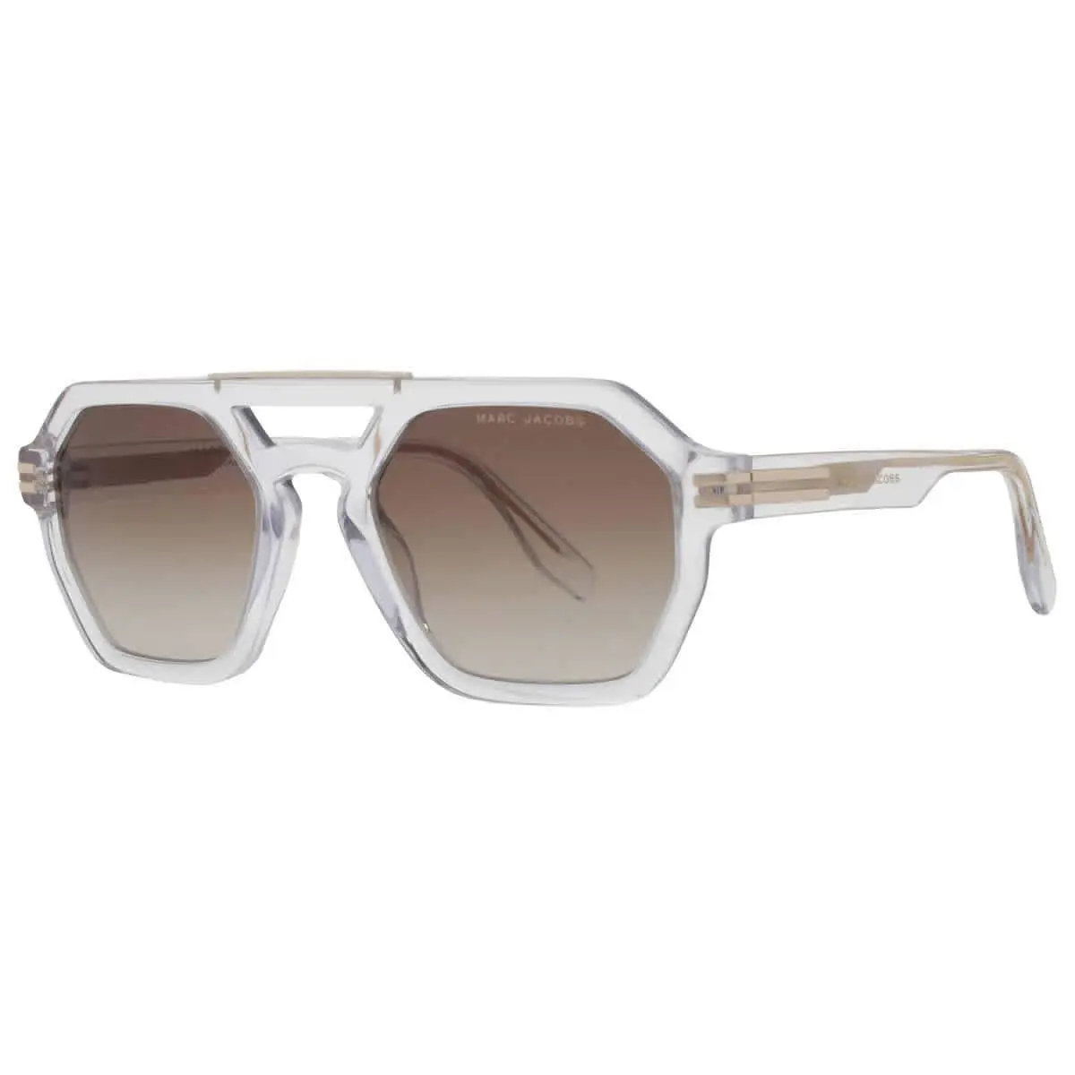 Marc Jacobs Brown Shaded Navigator Men`s Sunglasses Marc 587/S 0900/HA 53 - Clear, Frame: Clear, Lens: Brown