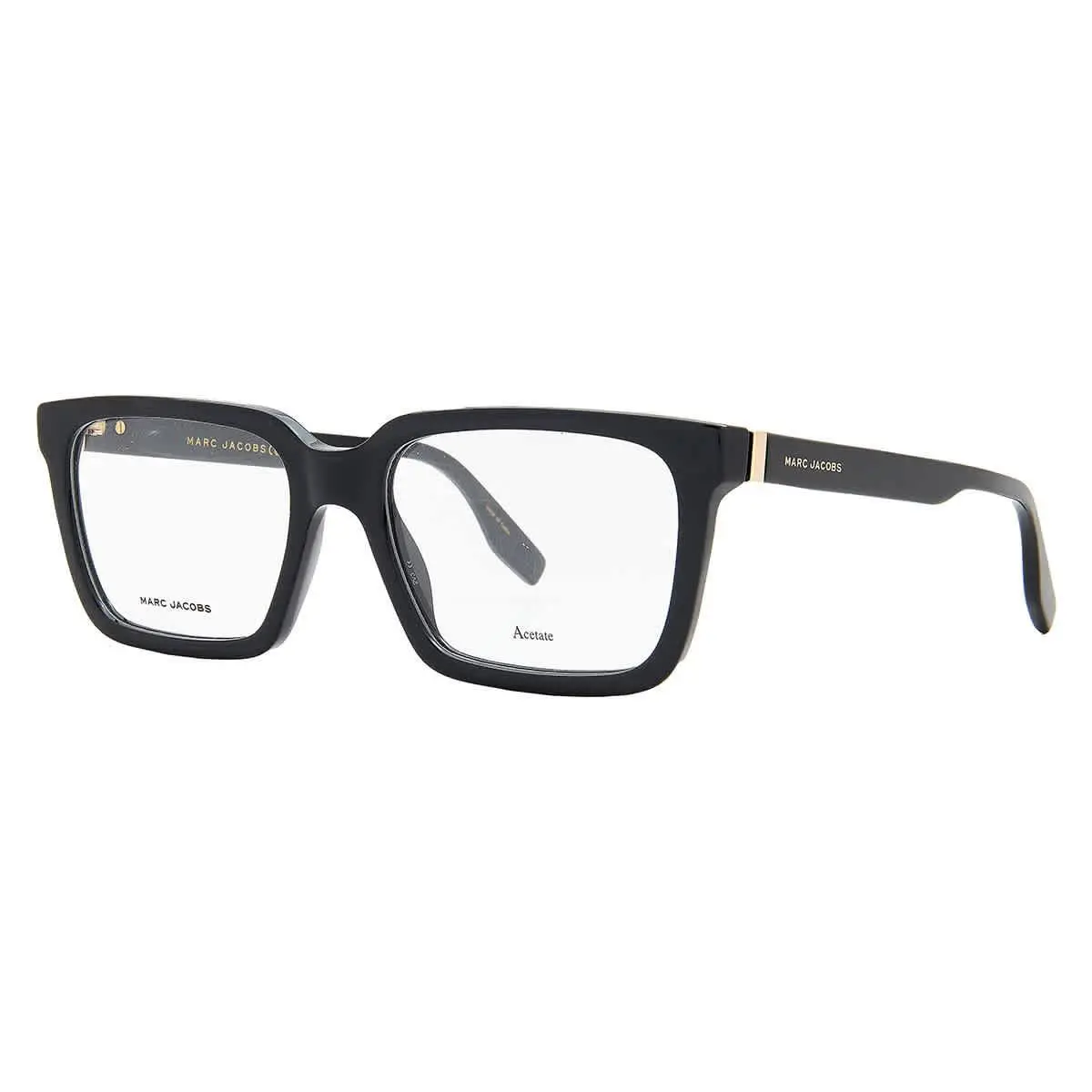 Marc Jacobs Demo Rectangular Men`s Eyeglasses Marc 643 0807 55 Marc 643 0807 55 - Black, Frame: Black