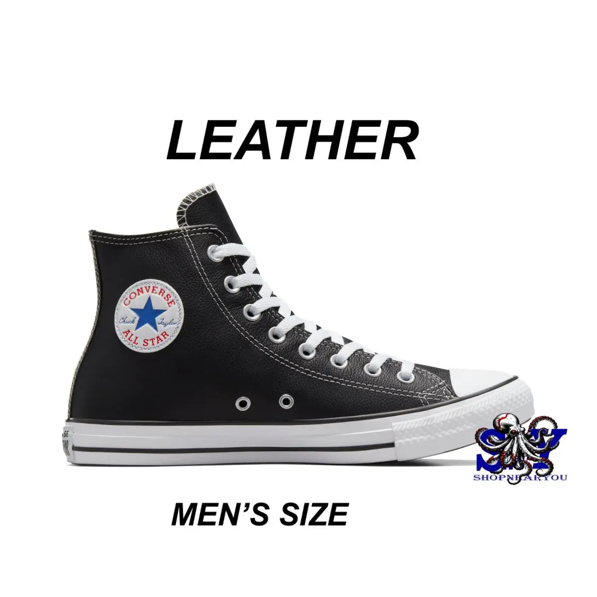 Converse shoes - Converse Chuck Taylor All Star Leather High Top - 132170C - Black 0