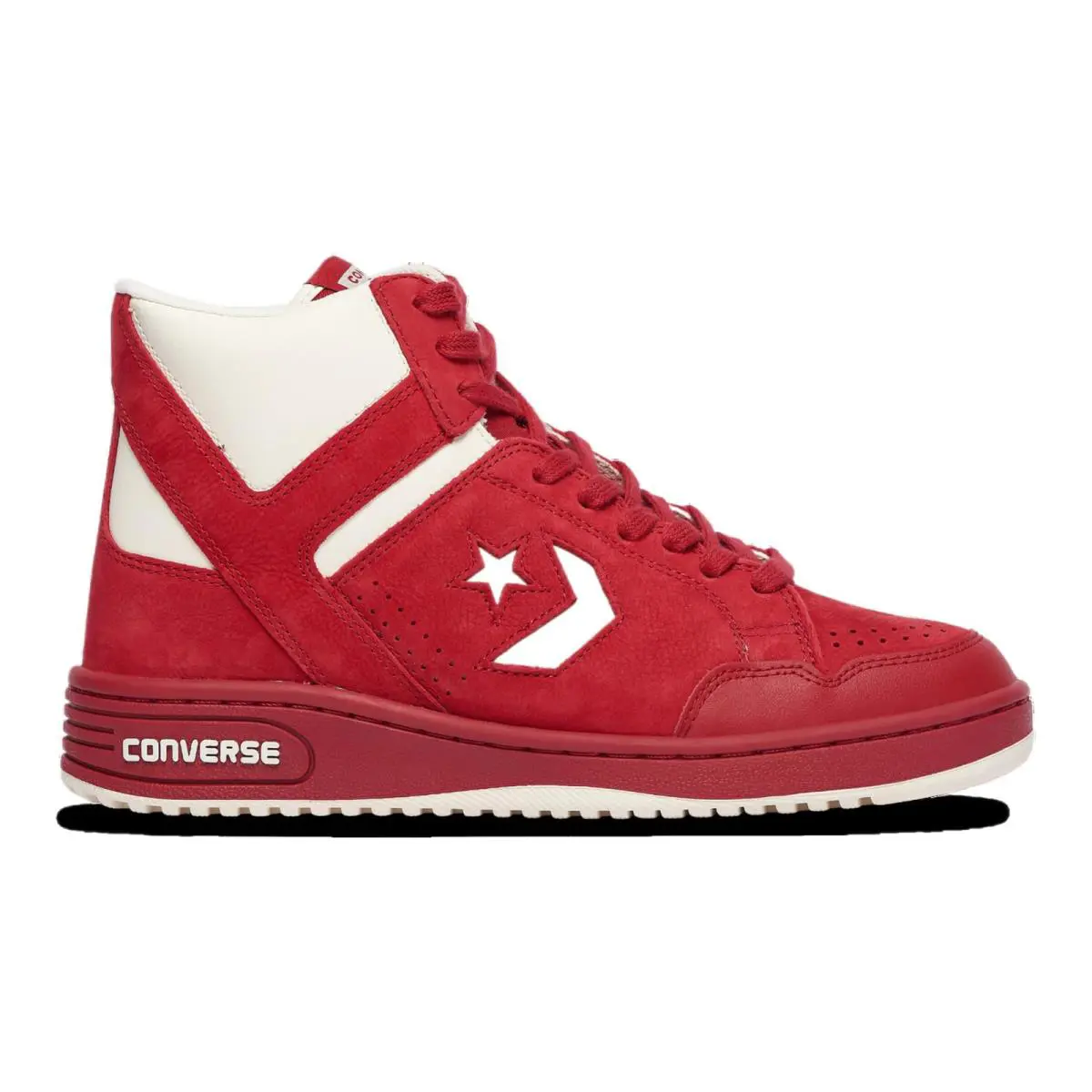 Converse Mens` Weapon High Basketball Shoes - Red/red/white - Red/Red/White