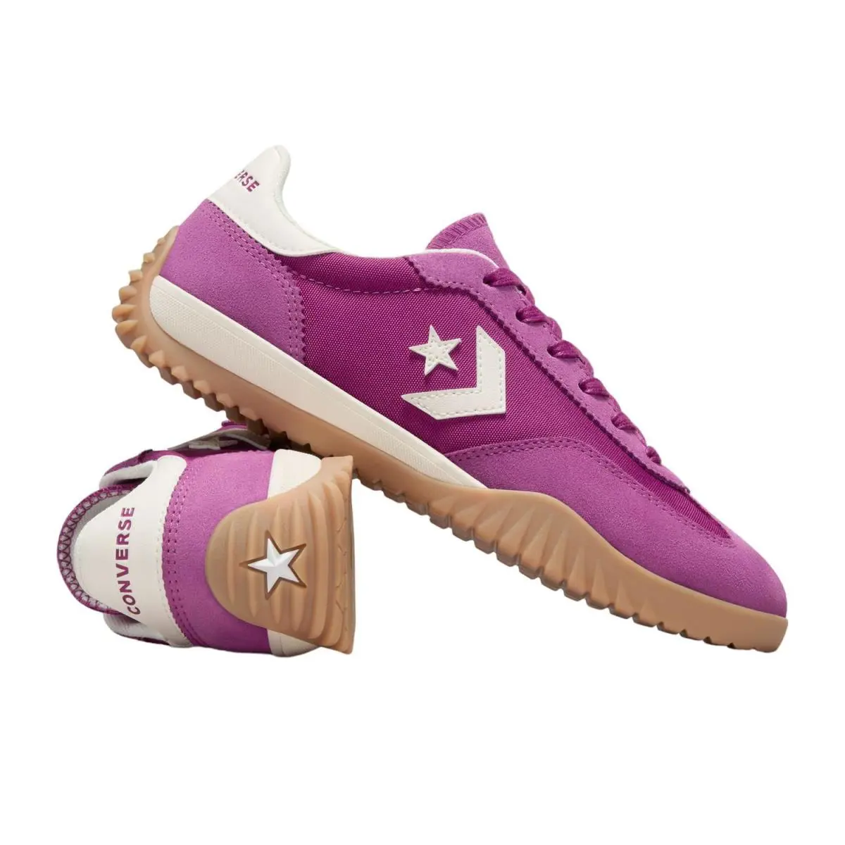 Converse Womens` Run Star Trainer Basketball Shoes - Violet/violet - Quantum Violet/Egret/White