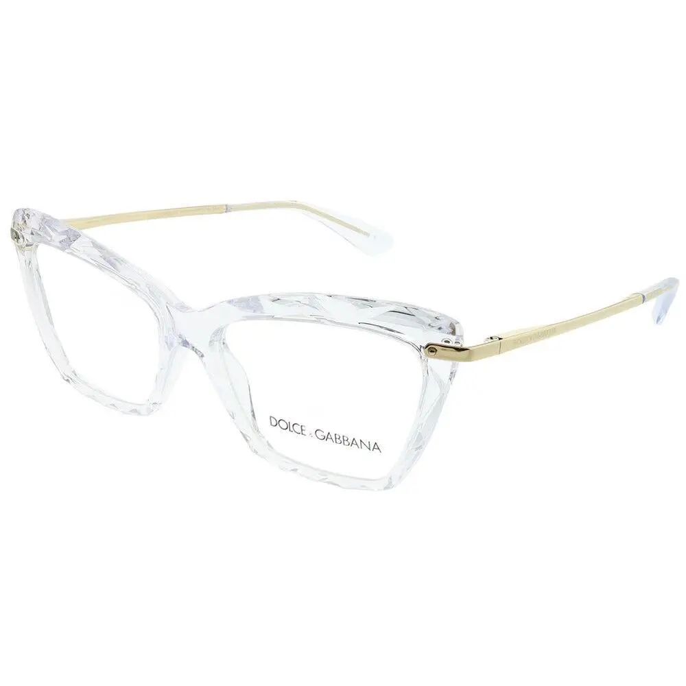 Dolce Gabbana DG 5025 3133 Crystal Plastic Cat Eye Eyeglasses 53.1mm