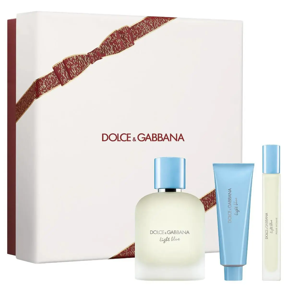 Light Blue by Dolce Gabbana Fragrance For Men 3 Piece Gift Set