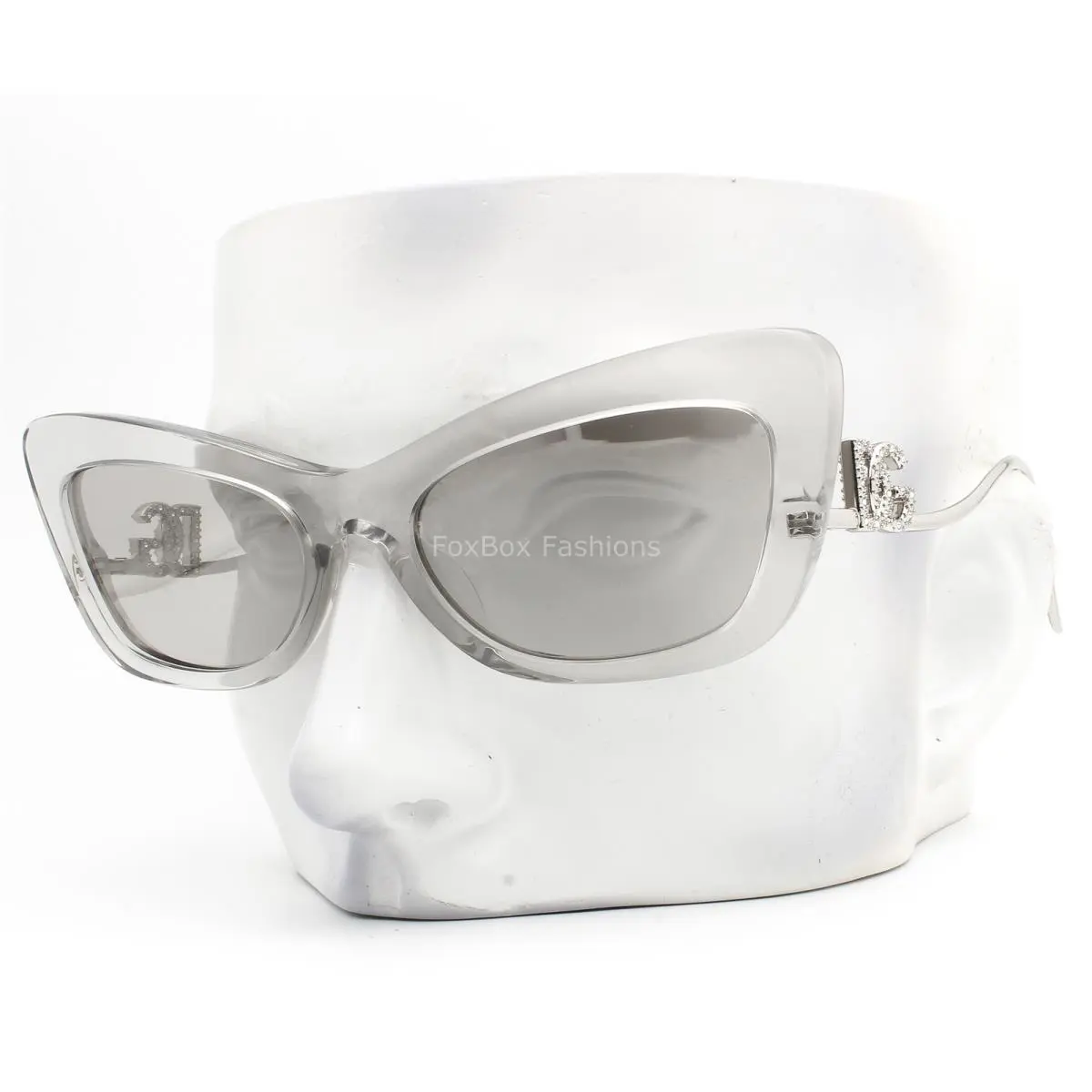 Dolce Gabbana Sunglasses DG 4467B 3291/6G Crystal Gray Silver DG Logo with Case
