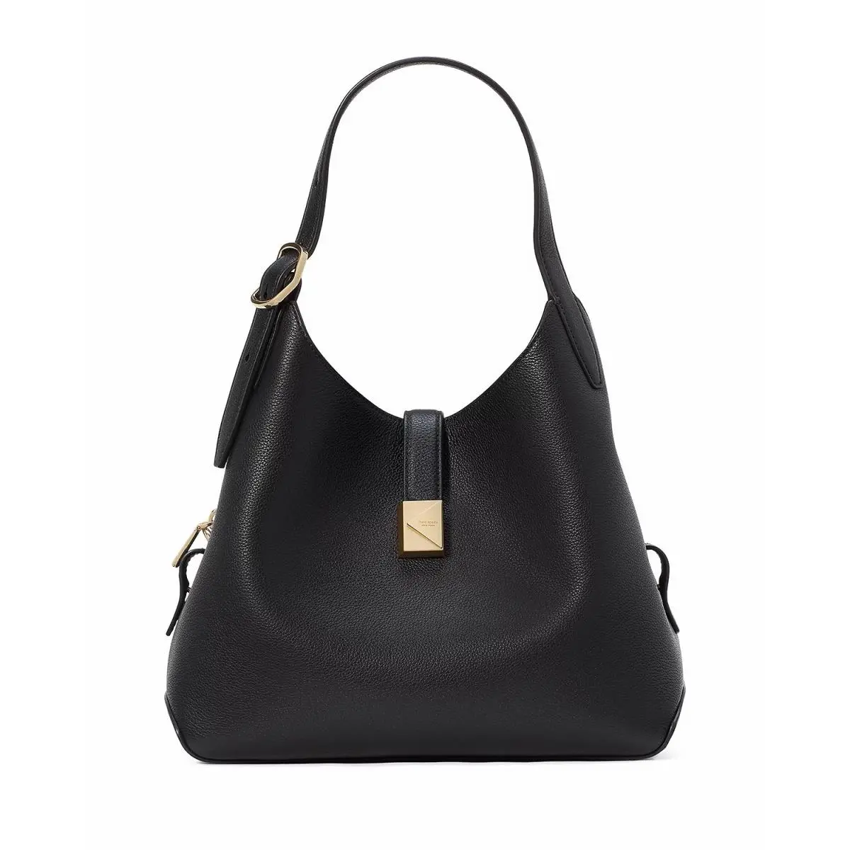 Kate Spade New York Deco Pebbled Leather Crossbody Tote - Black