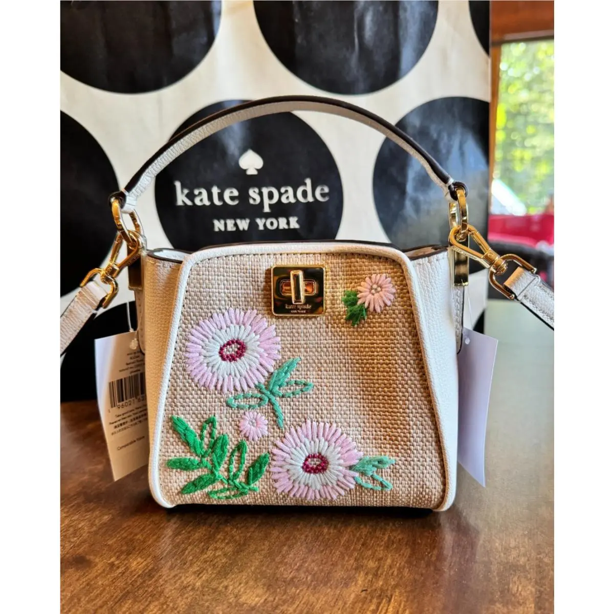 Kate Spade Phoebe Mini Top Handle Satchel Crossbody Floral Embroidered - New