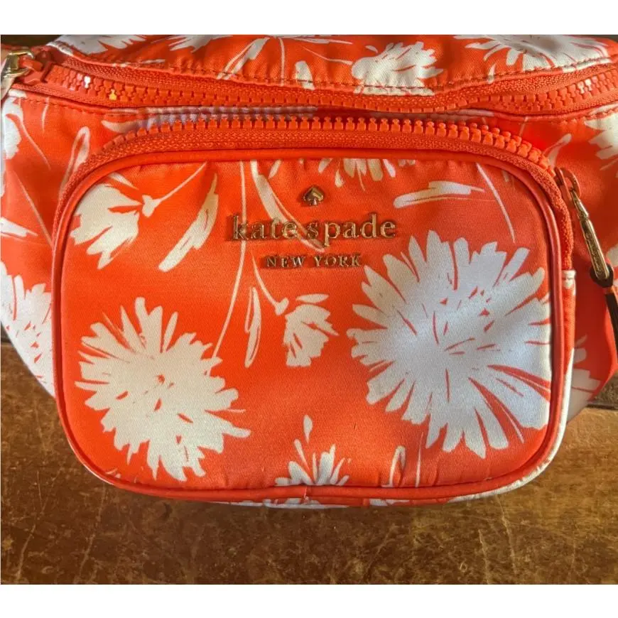 Kate Spade Dorian Wild Blossom Belt Bag Floral Orange White WKRO0428