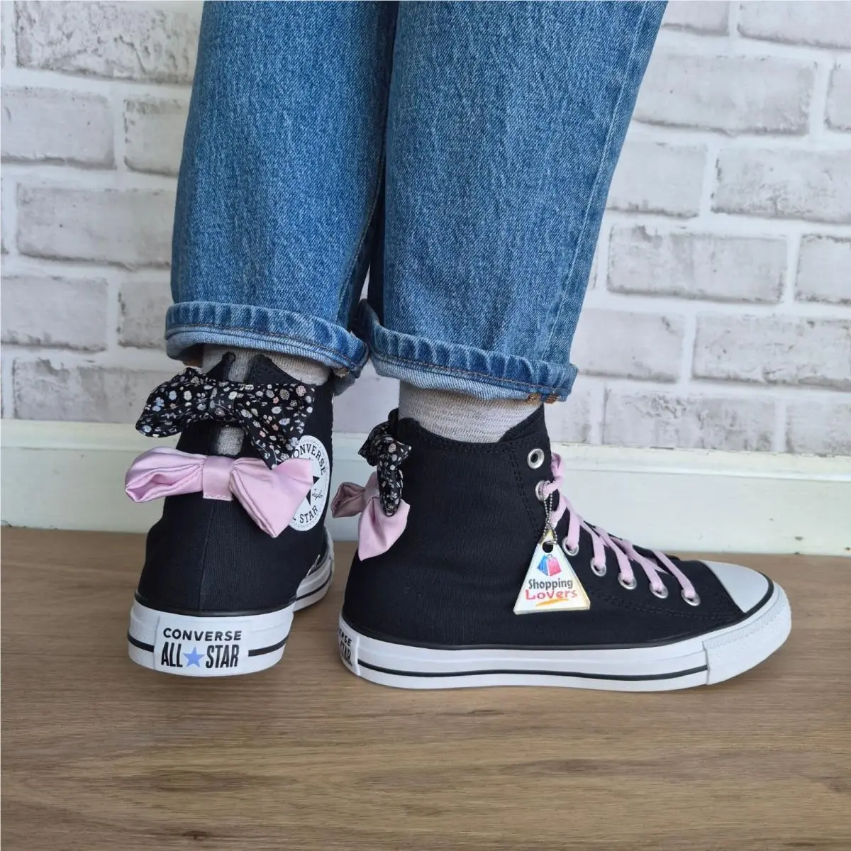 ⭐converse Chuck Taylor Floral Bow Hi Sz 11.5 Womens Shoes Sneaker Black A19824F by Converse
