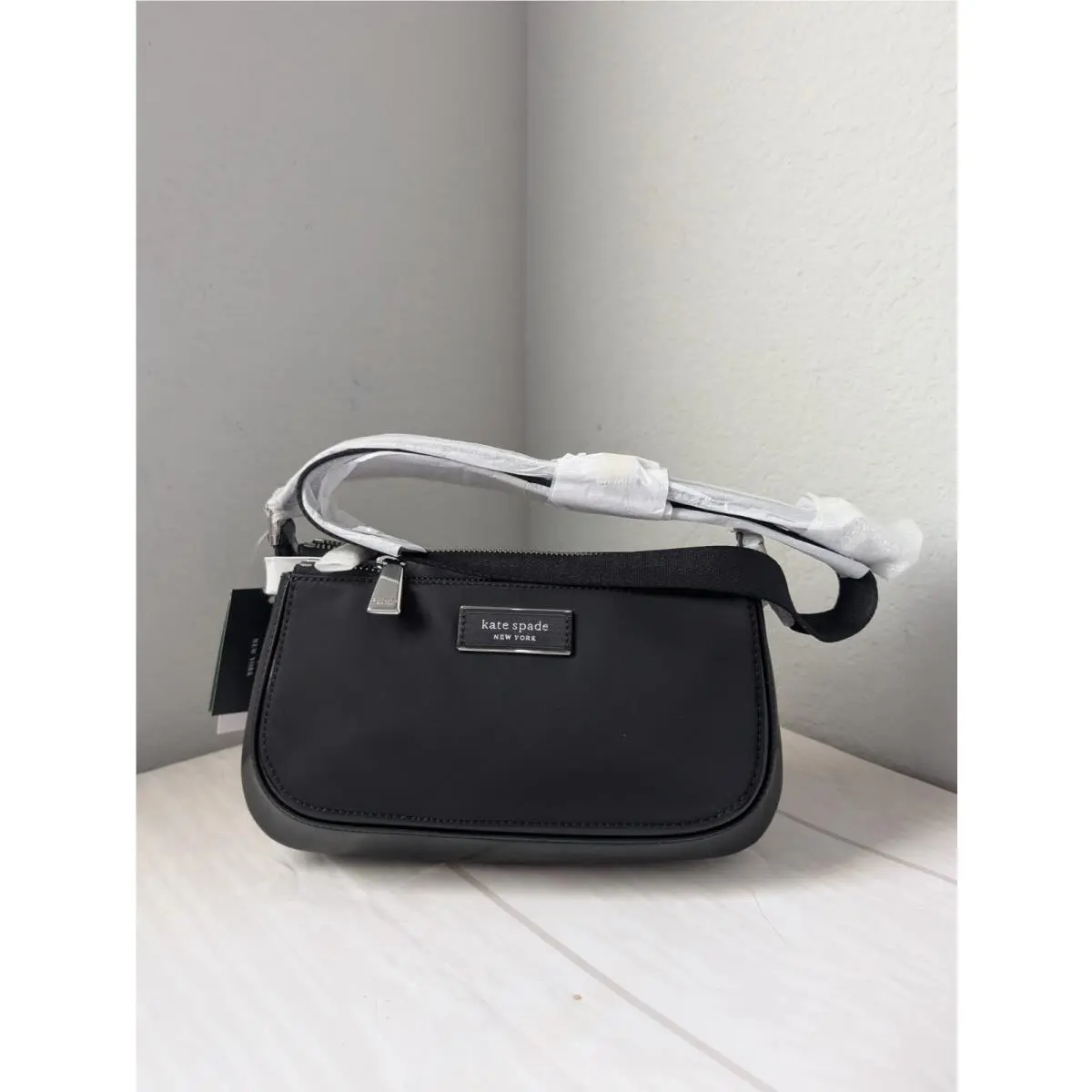 Kate Spade Sam Icon Ksnyl Nylon East West Medium Crossbody in Black
