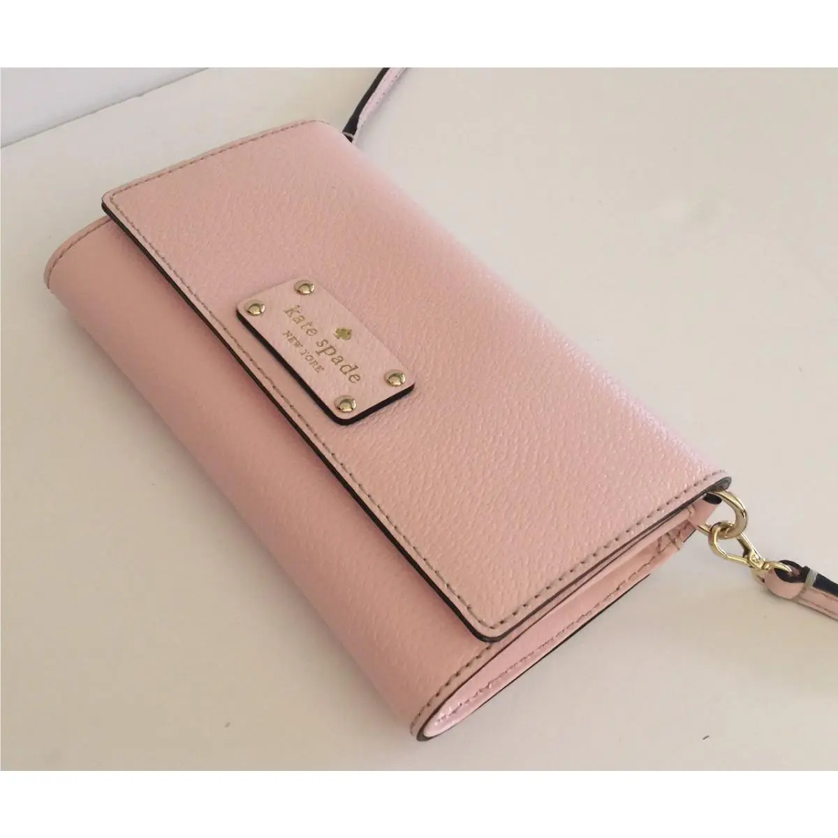 Kate Spade Wellesley Natalie Ballet Slippers Pink Leather Crossbody WKRU2722