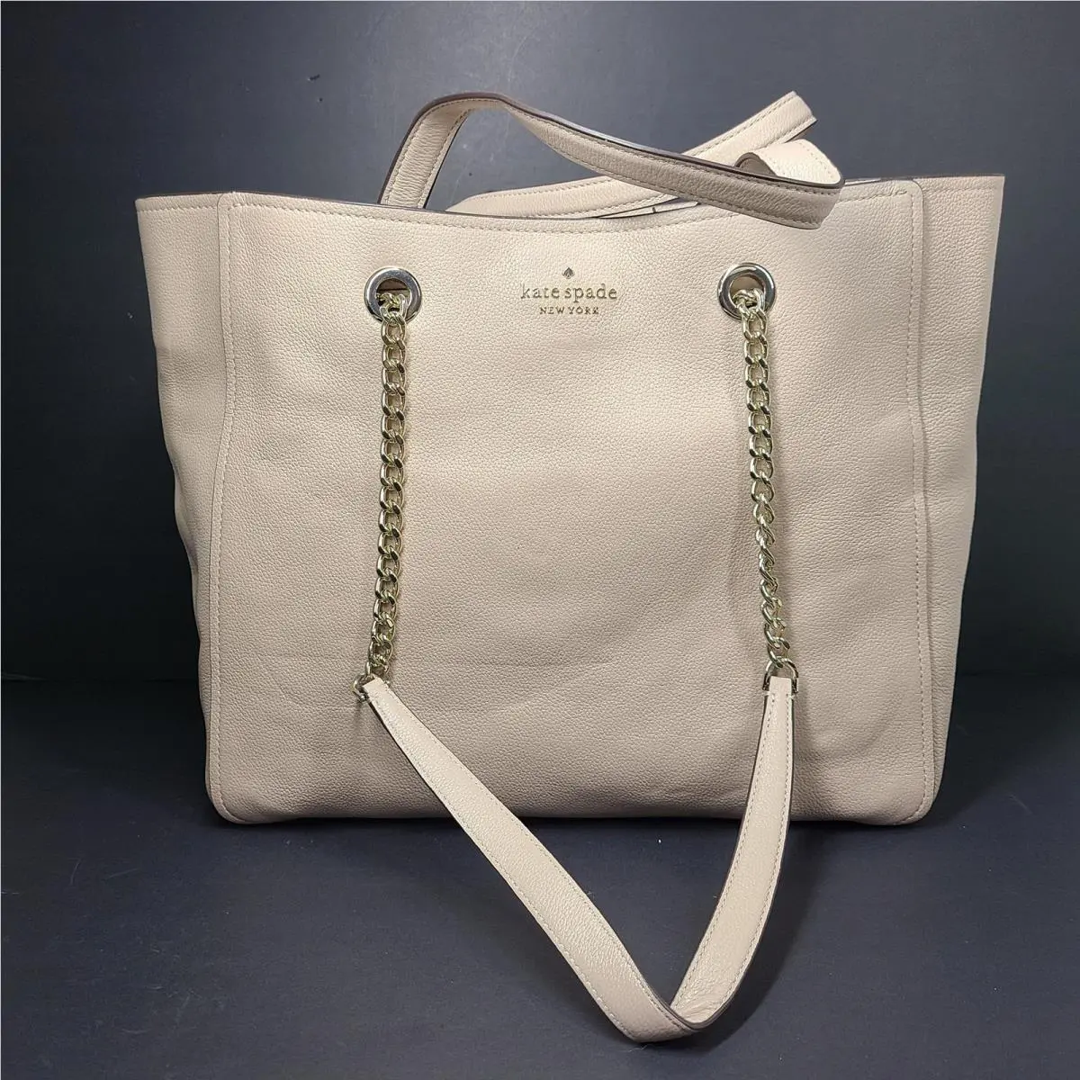 Kate Spade Infinite Large Triple Compartment Tote Leather Warm Beige K6028