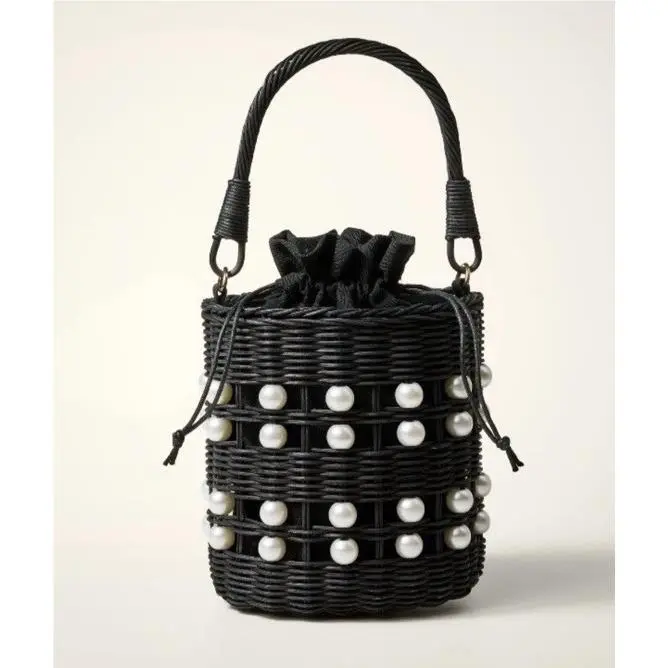 Pearl Embellished Basket Bucket Bag - Kate Spade x Target Black