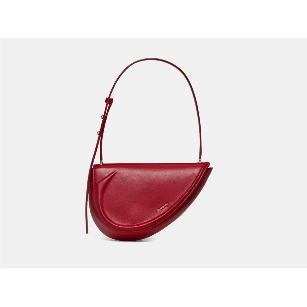 Kate Spade NY The Spade Leather Small Shoulder Bag + Dust Bag Red Scarlett