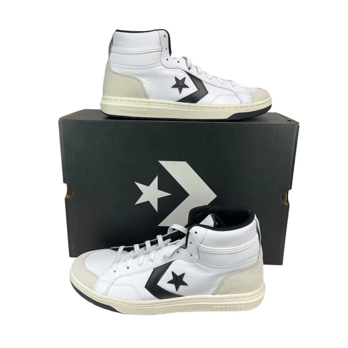 Converse Pro Blaze Classic Mid Shoes White Black Egret Mens Size 12 A07938C