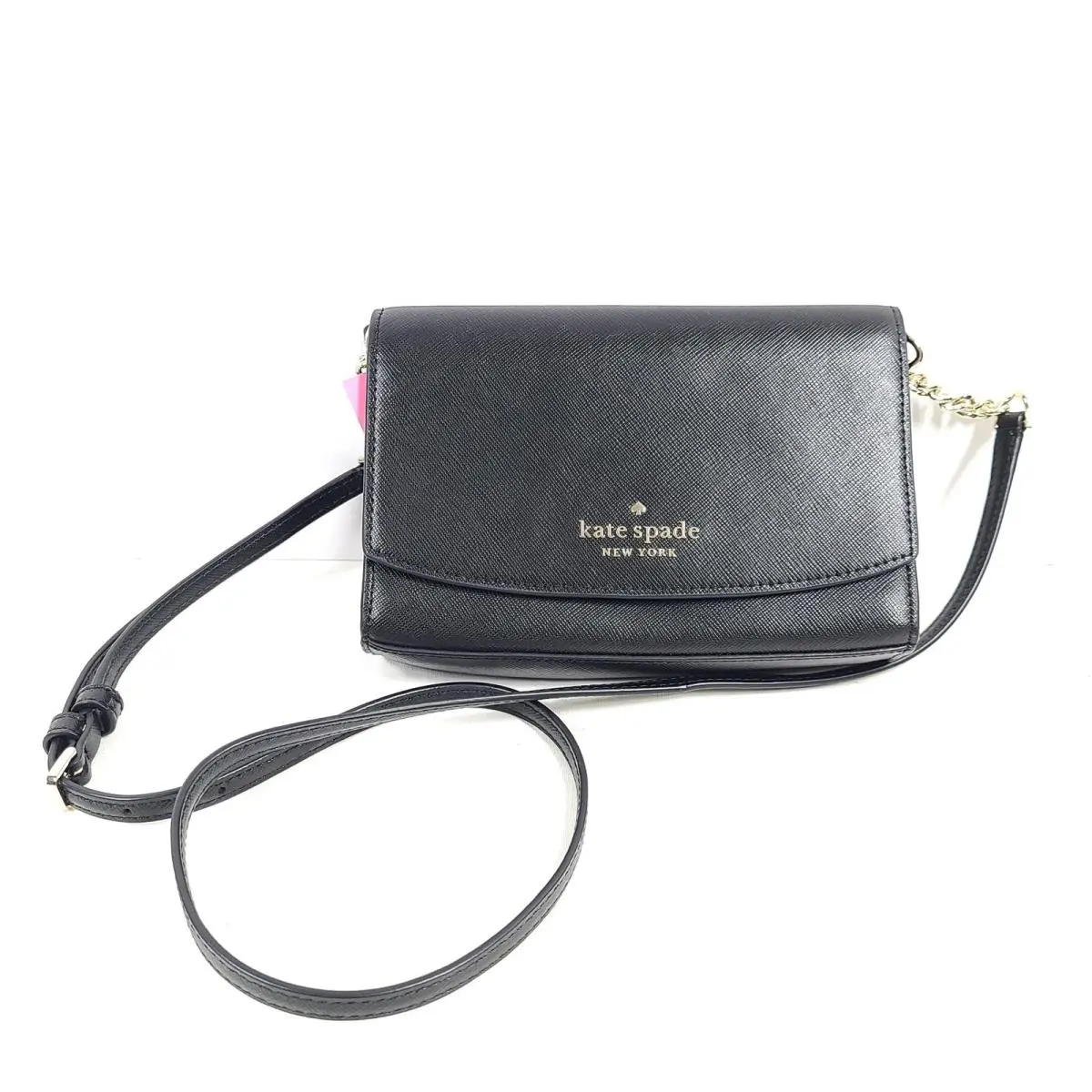 Kate Spade New York Staci Small Flip Crossbody WR00632 Saffiano Black
