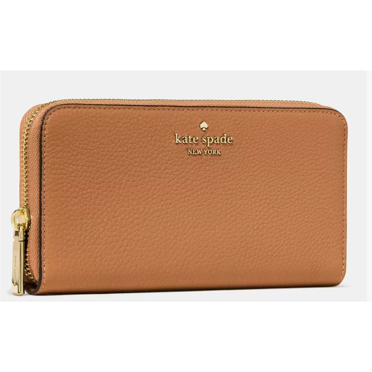 Kate Spade Large Pebbled Leather Zip Around Continental Wallet in Bungalow