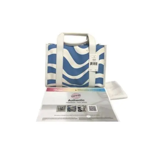 Kate Spade Blue White Stripe Small Rowan Tote W/ Coa New