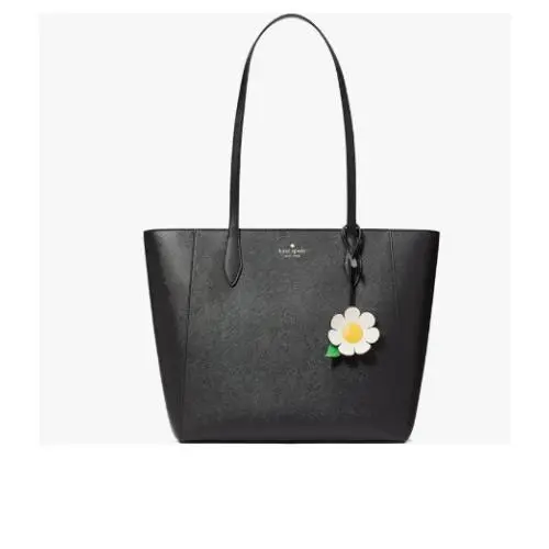 Kate Spade Woman`s Schuyler Dana Saffiano Leather Large Tote Bag Black Shoulder