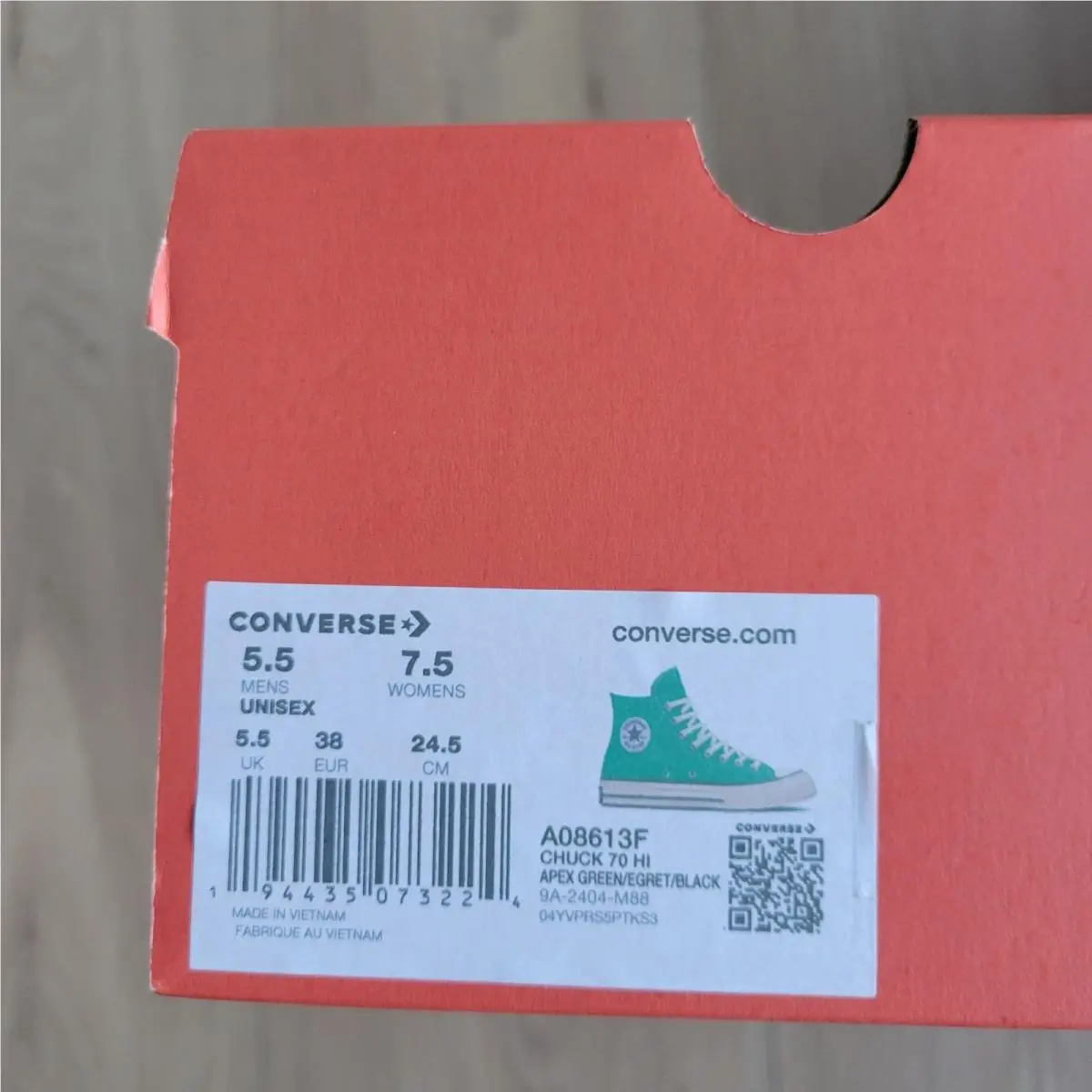 Converse shoes - Converse Chuck Taylor - Chuck Taylor - A08613F - Green (UPC: 194435073224) 5