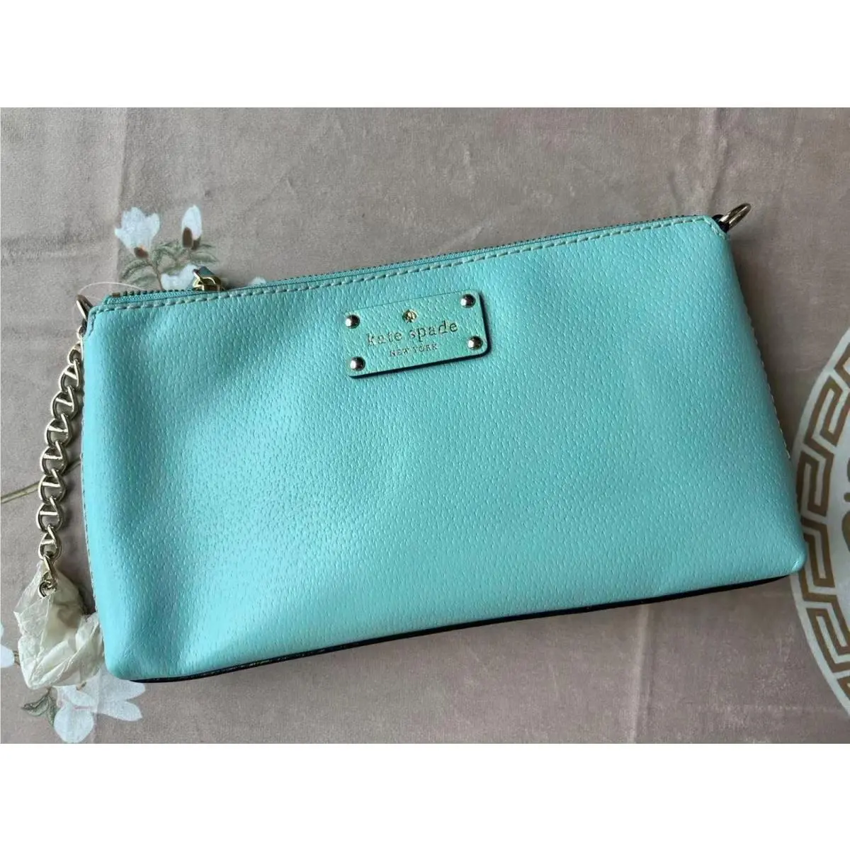 Kate Spade - WKRU1427 Rohins Egg Light Green Leather Shoulder Bag