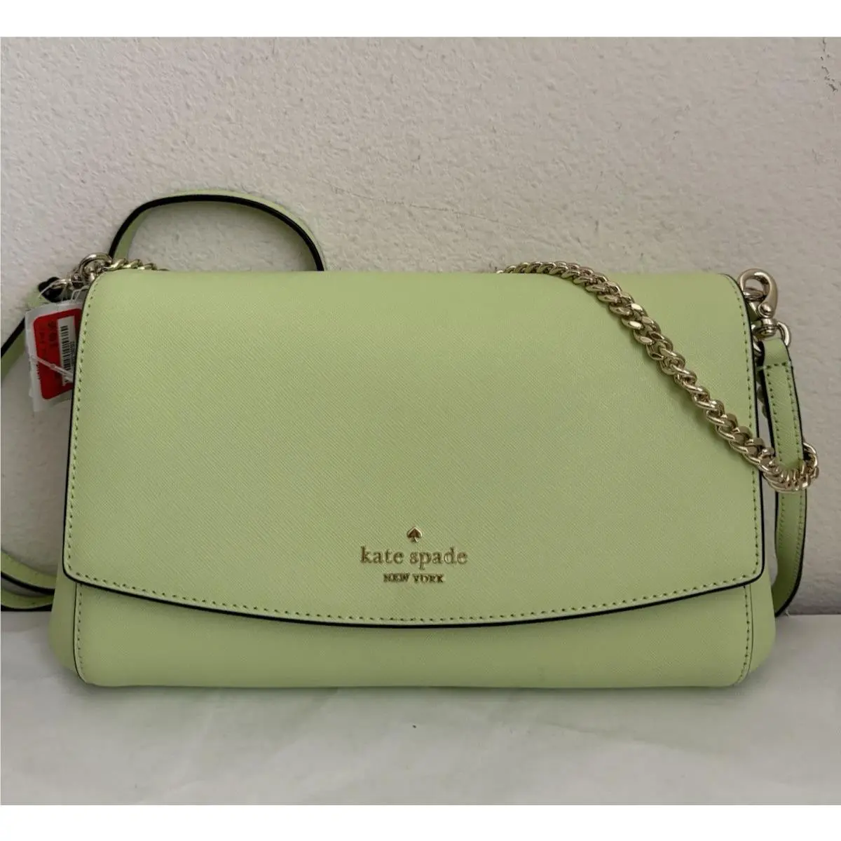 Kate Spade Laurel Way Greer Saffiano Leather Crossbody Bag Match Latte