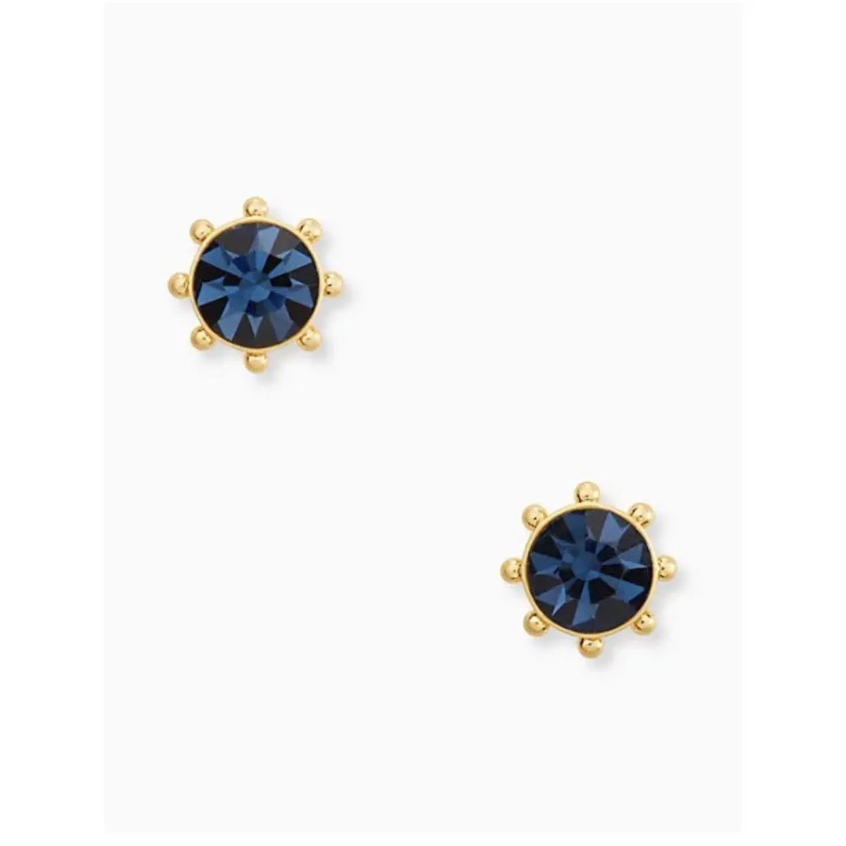W1223 Round Montana Cubic Zirconia Gold-tone Bezel Stud Earrings by Kate Spade