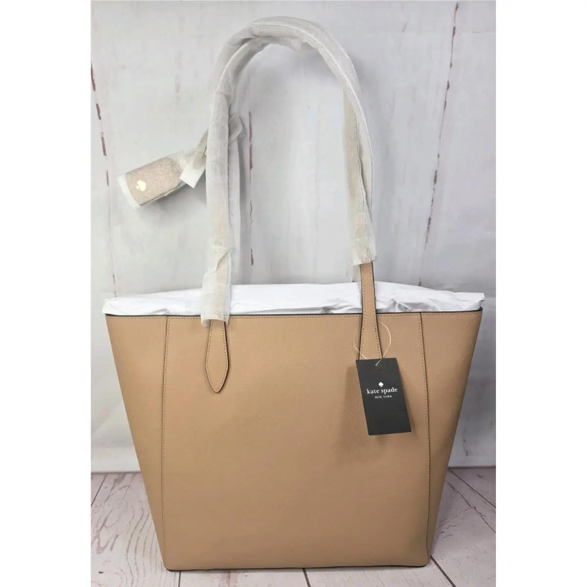 New Kate Spade Dana Saffiano Tote Bag Tuscan Brown KE473
