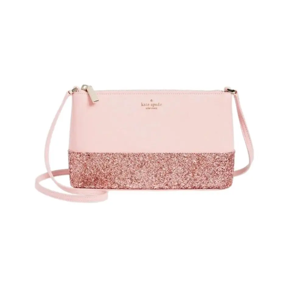 Kate Spade New York Flash Glitter Crossbody Purse Pink Retail