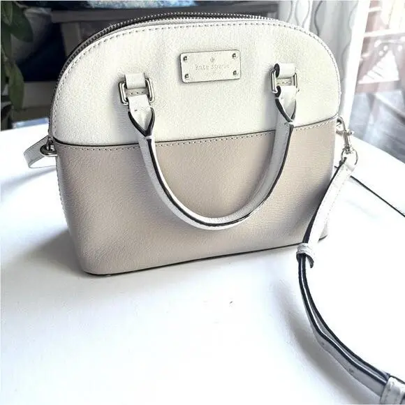 Women Kate Spade Carli Groove Small Leather Satchel Two Tone