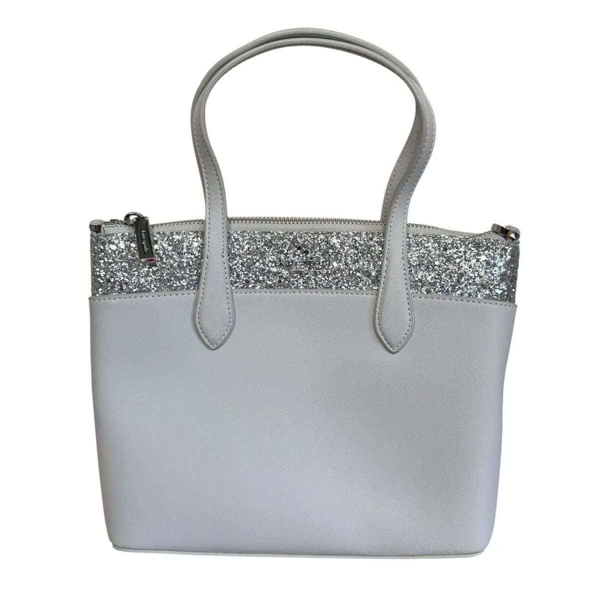 Kate Spade New York Gray Flash Glitter Satchel Crossbody Bag K8707