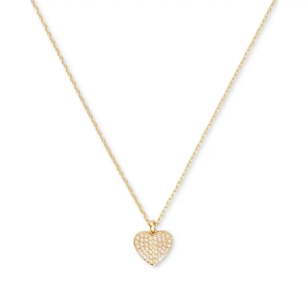 Kate Spade New York Gold-tone Crystal Heart Pendant Necklace Jke