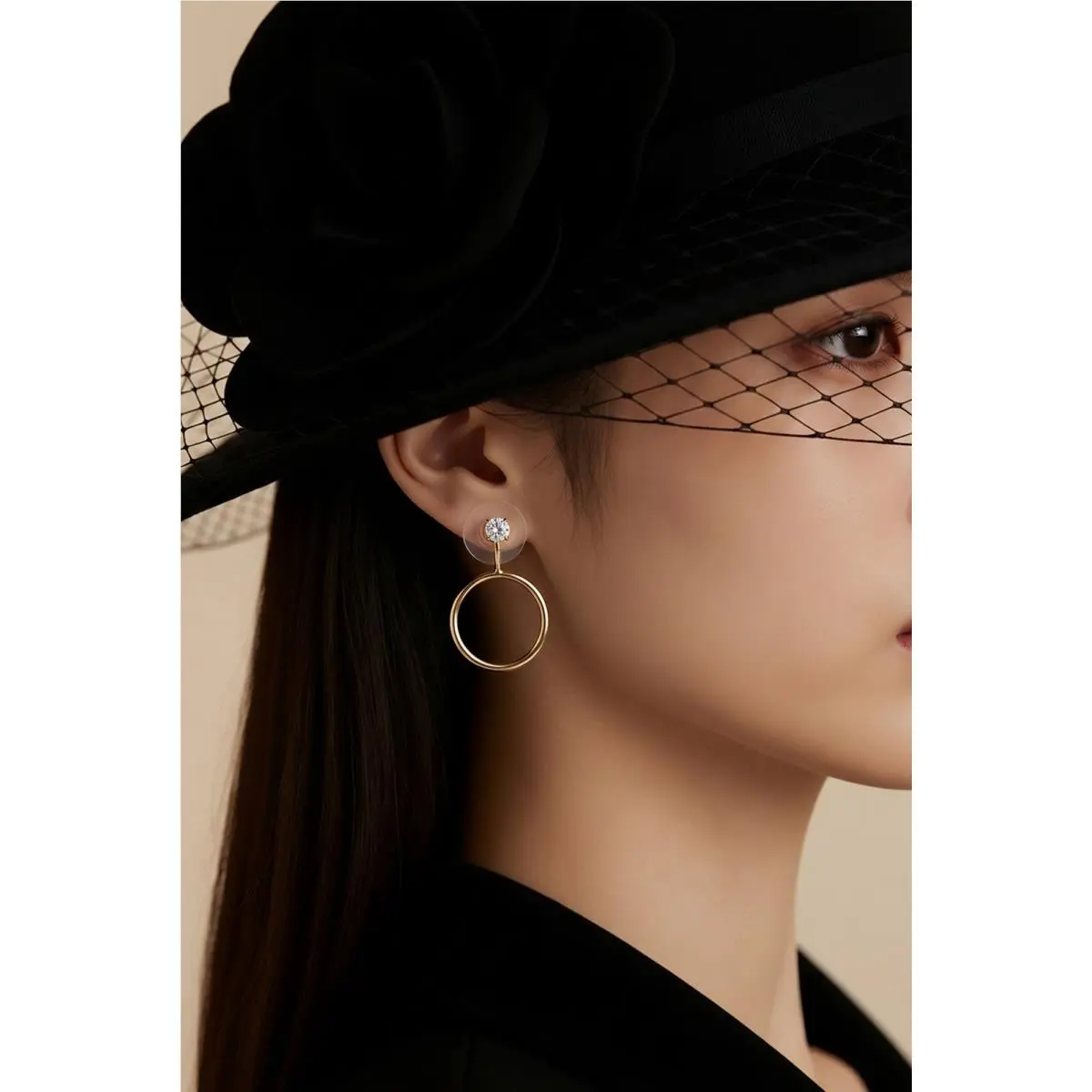 Kate Spade Cubic Zirconia Front Back Hoop Earrings S114