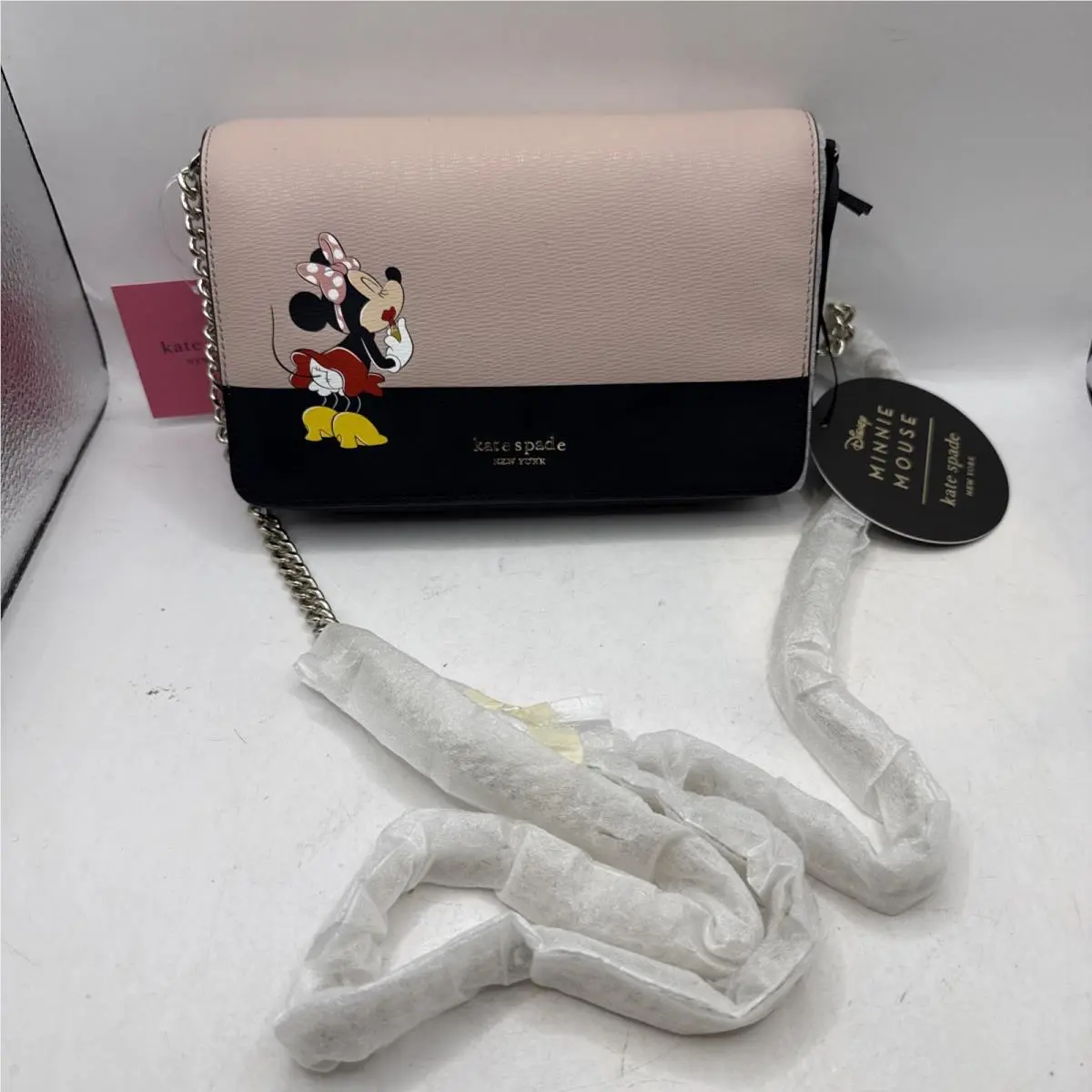 Kate Spade Minnie Mouse Disney Chain Wallet Clutch Crossbody