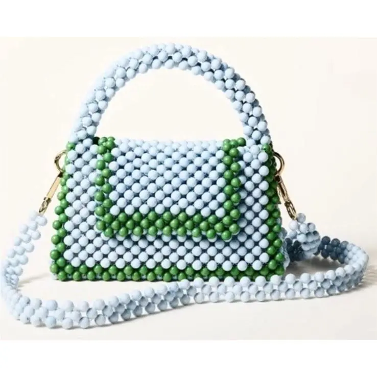 Kate Spade Bag Cross Body Purse Target Collab Green Blue Beads