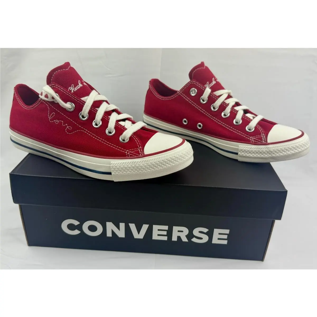 Converse Ctas Valentine`s Day Low Shoes Red A19057C Women`s Sz 8
