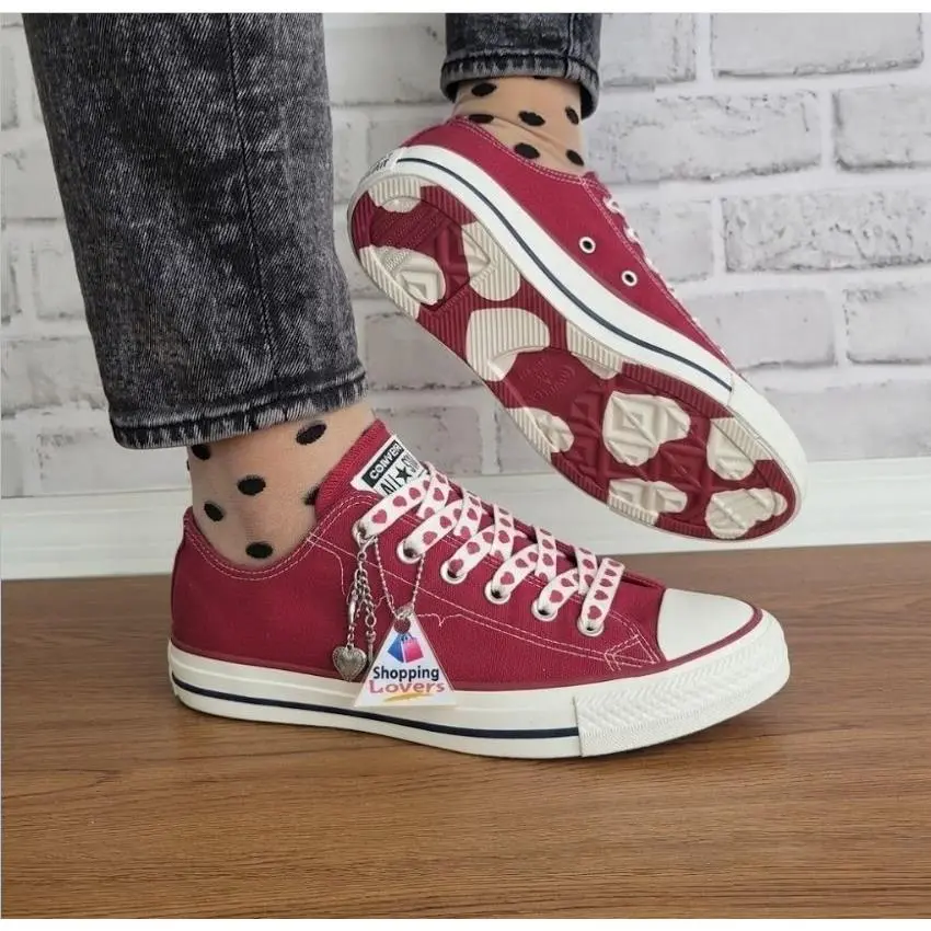 ⭐converse Chuck Taylor Valentine`s Day Low Sz 9 Womens Shoes Sneaker Red A19057C