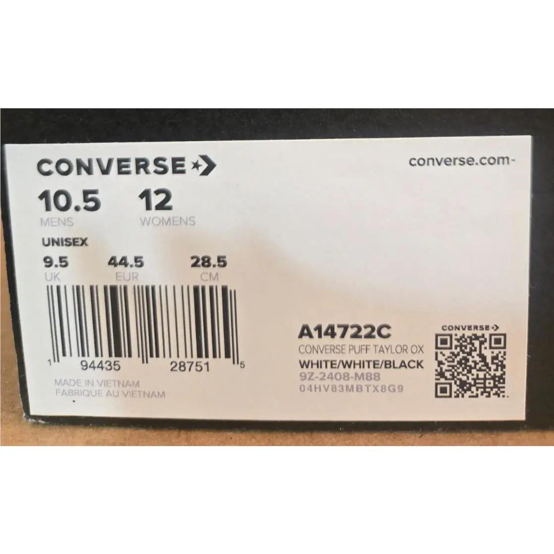 Converse shoes - Converse Chuck Taylor All Star - A14722C - White/Black (UPC: 194435287515) 6