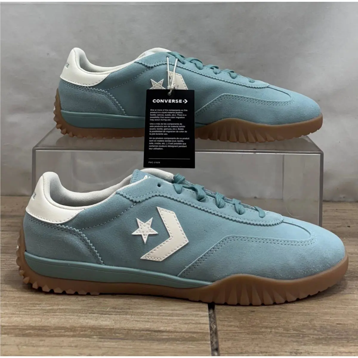 Converse All Star Unisex Light Blue Suede Gum Sole Sneakers