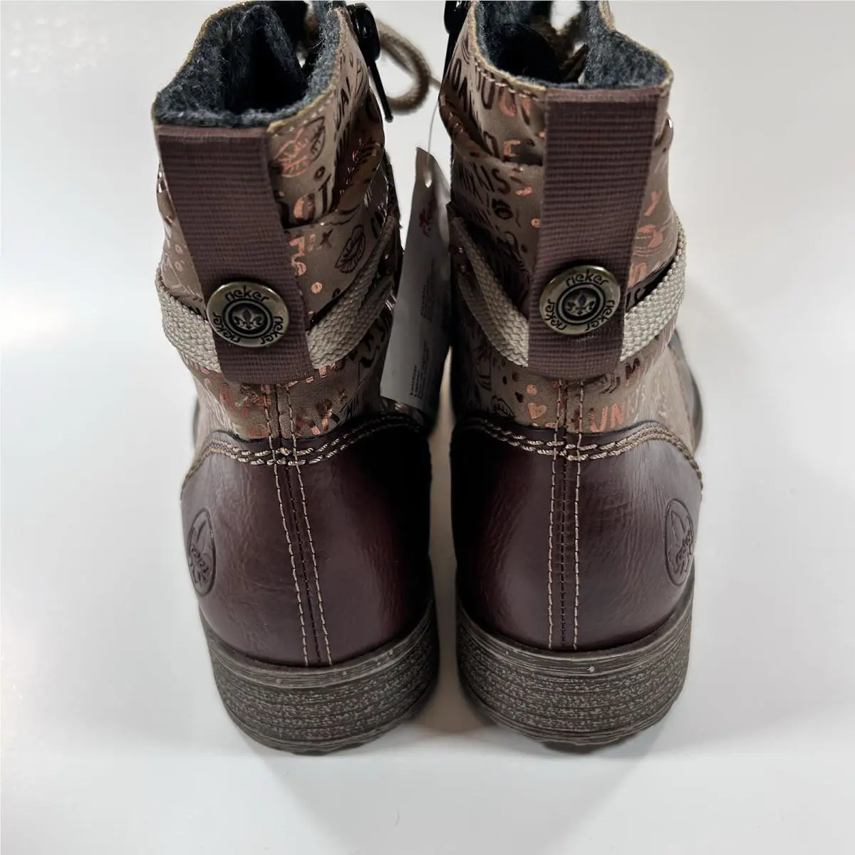 Rieker shoes - Rieker Payton Brandy Combat Boots - Brown Bronze 3