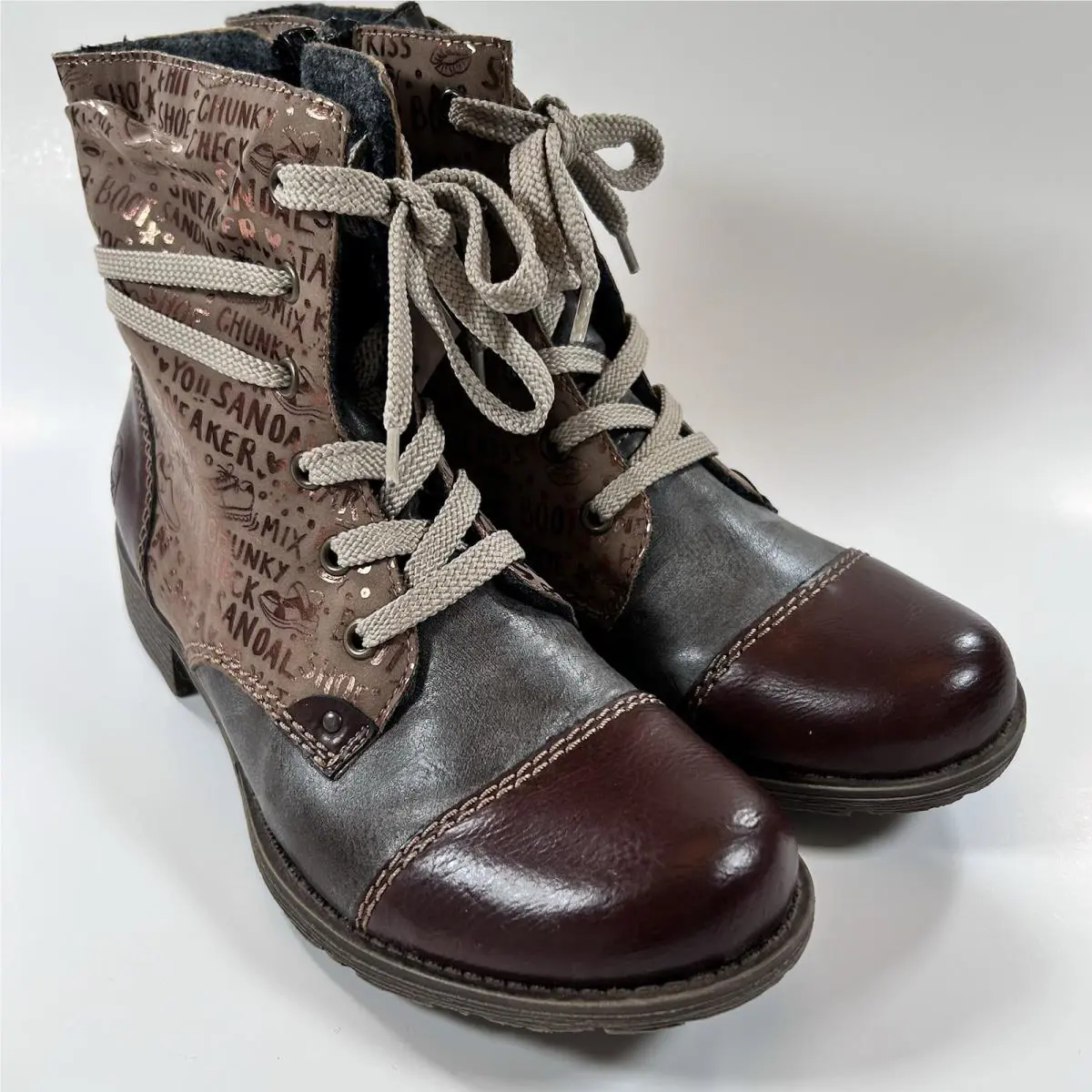 Rieker shoes - Rieker Payton Brandy Combat Boots - Brown Bronze 4
