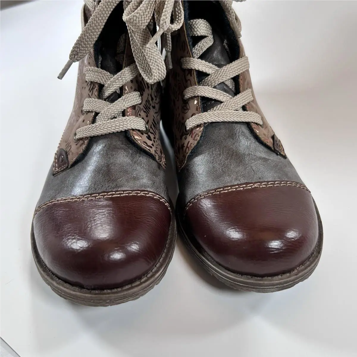 Rieker shoes - Rieker Payton Brandy Combat Boots - Brown Bronze 5